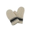 Hollert Bernie Hand Knitted Mittens Lined Merino Wool White, White/Grey/Black