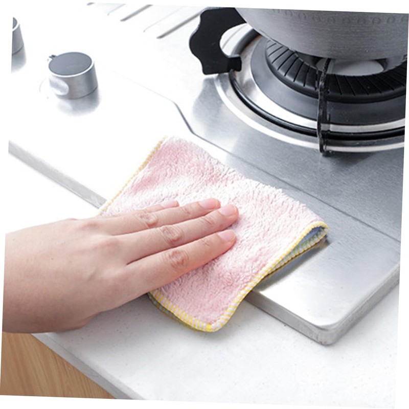 Baluue 5PCS Microfiber Cleaning Towels Set Super Absorbent Kitchen Cloths