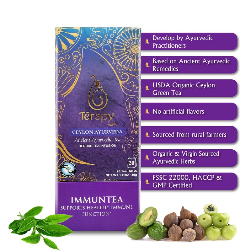 Térapy Ceylon ImmunTea Ayurvedic Tea | All Natural Herbal Ingredients
