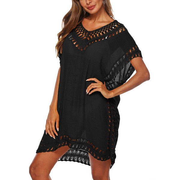 COLIZAMX Traje de Baño para Mujer Vestido de Playa Cuello