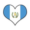Squiddy Guatemala Heart Flag - Vinyl Sticker for Car, Laptop, Notebook (5" Wide)