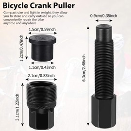 FENGCHUANG Crank Remover Crank Puller Bicycle Crank Puller Bicycle Tool Crank Puller Remover Black Removable Head Bicycle Compact Crankset for Cycling Repair