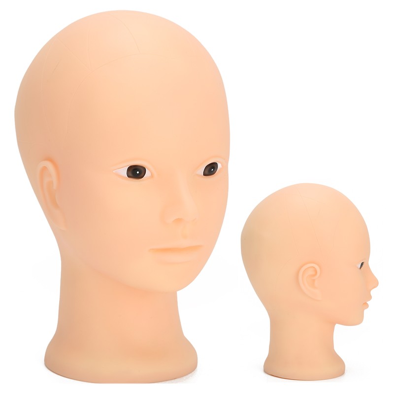 Mannequin Head Makeup Training Practice Wig Hat Display Bald Mannequin