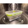 Aura Global Rectangular Collapsible Silicone Food Storage Containers with Snap-Down
