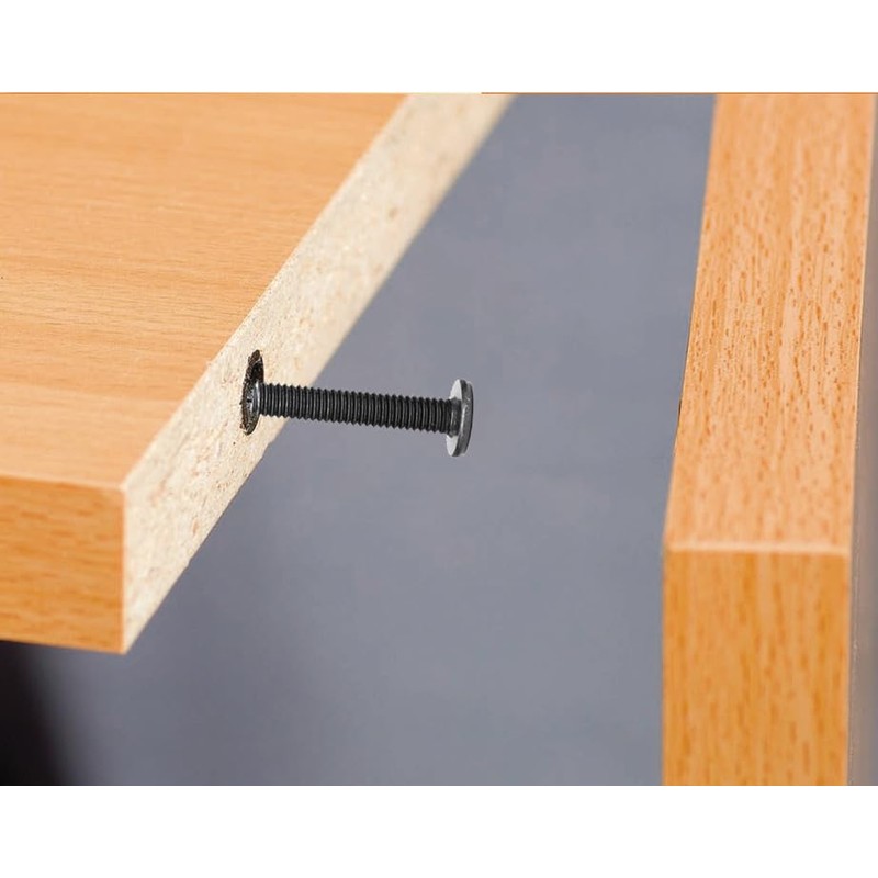 binifiMux 10pcs 1/4"-20 x 4 Black Rivet Countersunk Socket Cap