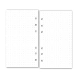 Personal Size Dot Grid Insert – 3.74" x 6.73", Grid Paper Journaling Refill for Notes Sketching Lists Ideas and Doodles