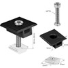 ANCLLO 4PCS 30mm aluminium alloy solar panel mounting brackets centre