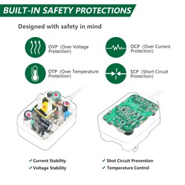 FITE ON UL Listed 12V AC/DC Adapter for Dynacraft Tonka Dump Truck Powered RideOn Toys 880196 Power