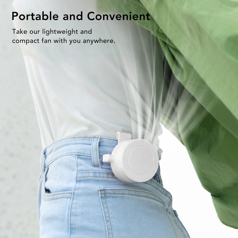 Mini Clip Fan Powerful Wind USB Rechargeable Low Noise Multiuse