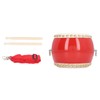 Kids Chinese Drum Plastic Sheepskin Maple Wood Red Color Children