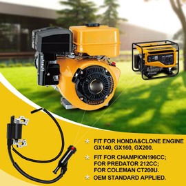 SOFO GX160 Ignition Coil Module - for Honda GX200,GX120,GX140 5.5,6.5 Engine,for Predator 212 224cc, with Spark Plug Kit Replace# 30500-ZE1-033,30500-ZE1-063