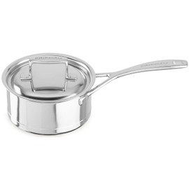 KitchenAid KCC720PSST Professional Stainless Steel 3-Quart 8" Saucepan with Lid 7-Ply