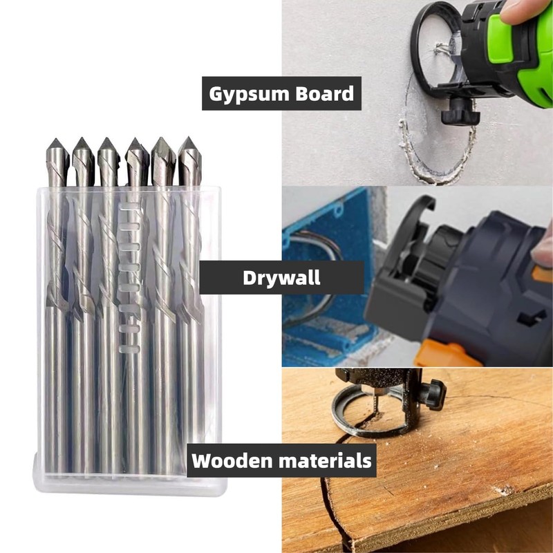 12 Pieces Drywall Cutting Tools 3/16 Inch Guide Point Cutting
