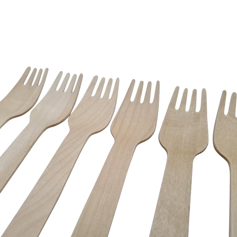 Wooden Forks Biodegradeable & Disposable Pack of 100