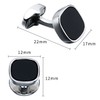HAWSON Cufflinks and Studs for Men-Black Stone Mens Fashion Gun-Black