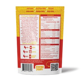 FocusFuel Energy Chews – Pineapple Flavor (15 Servings) – 100mg Caffeine + L-Theanine + B12, Magnesium – Tropical Energy Boost – No Crash or Jitters