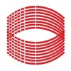 32-Piece Reflective PVC Motorcycle Wheel Rim Stripe Decal Set for