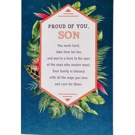 Proud of You Son - Asking God To Bless You And Give You Joy In All The Little Things You Do That Make Such A Big Difference - Happy Father's Day Religious Christian Greeting Card