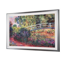 The Japanese Bridge (The Water-Lily Pond), 1900 Fine Giclee Prints Wall Art in Premium Quality Framed Ready to Hang Silver Frame