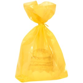 Yellow Large Cello Treat Bags - 20 Pcs.
