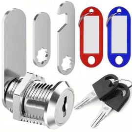 ZiYuya 30mm Letterbox Lock with Key Alike, Mailbox Lock Lever Lock Cupboard Draw Lock Cam Lock Lever Lock Cabinet Lock Dresser Lock Locker with Key Tags