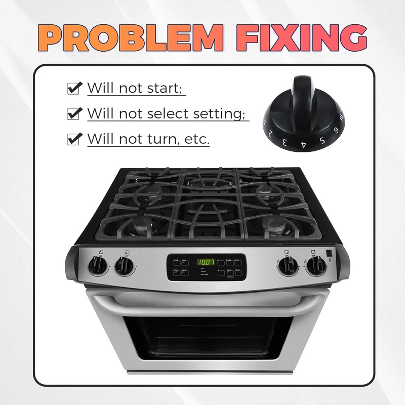 MOOTVGOO 4 Pack 316220009 Range Top Burner Knobs, Gas Stove