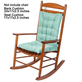 POMIU Rocking Chair Cushion Chair Cushions Chair Pad Chair Pads Sets Indoor Back Seat Cushion Office Chair Desk Chair Dining Chairs Home Kitchen Chair Room (Aqua Blue)