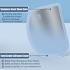 Silicone Dough Scraper with Stainless Steel Sheet, Curved Edge Flexible