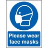 V Safety CV125AN-R VSafety Please Wear Face Masks 150 mm