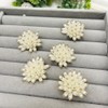 White Pearl Rhinestone Crystal Flower Shoe Clips Pair for Women
