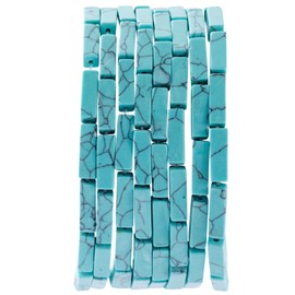 Natural Blue Turquoise Rectangle Tube Beads 4x13mm 38cm/str Loose Semi Gemstone Stone Beads for Making Bracelets Necklace Earrings