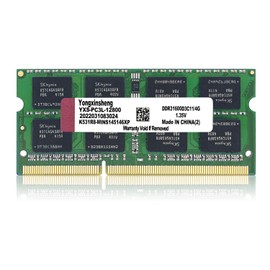 DDR3 / DDR3L 4GB Laptop RAM 1600MHz PC3L/PC3-12800 SODIMM Non-ECC Unbuffered 1.35V/1.5V 2Rx8 Dual Rank 204 Pin CL11 Notebook Computer Memory Upgrade Module(Green)