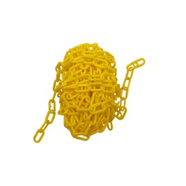 LuceLuce Chain, Plastic, Yellow, Parking Lot Entrance Prevention Plastic Chain, Chain, Stand, Link Chain, For Locks, 32.8 ft (10 m) Long Yellow