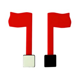 Generic Mailbox Flag Replacement Kit: 2-Pack - Rust-Proof, Easy-to-Install with Upgraded Design for All Surfaces, Red