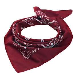 HEVIBK Bandana for Men and Women, Nicki Scarves, Headscarf, Neckerchief, Men, Unisex Scarf, Burgundy, Unit size