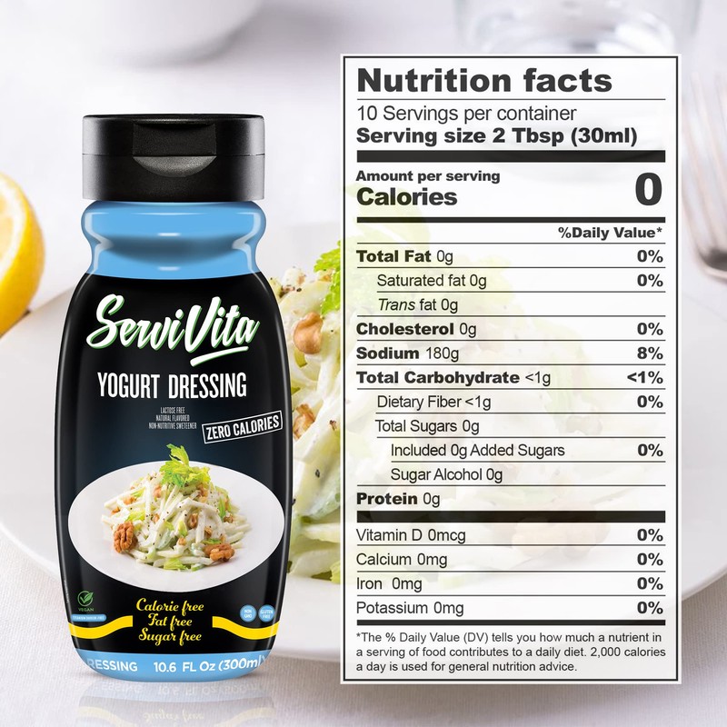 Sugar Free YOGURT Dressing Zero Calories, Sugar-Free, Gluten-Free, Non-GMO Yogurt