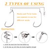 Twistlock Fishing Hooks 50pcs Worm Hooks with Centering Pin Spring