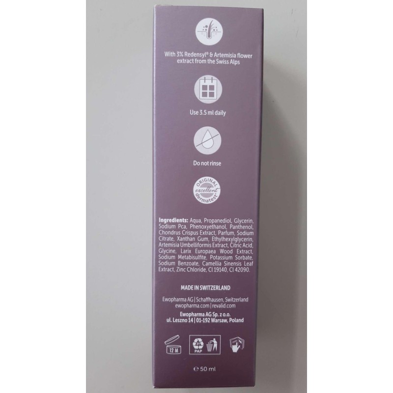 REVALID Regrowth Serum STOP HAIR LOSS 50ml Swiss Hair Care