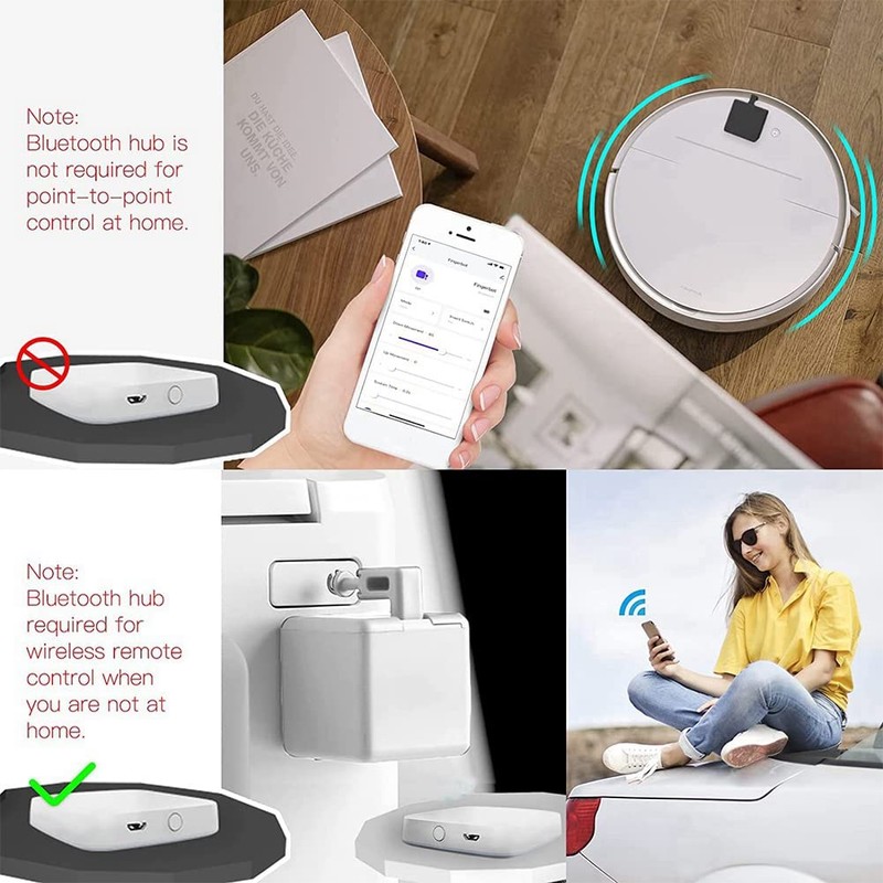 HUTSRAI Tuya Hub Link White Hub Bluetooth Fingerbot to Wi-Fi