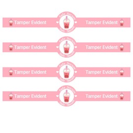 Safe Secure Tamper Evident Seals Stickers for Drink Lids,1" x 9" Tamper Proof Stickers Food Delivery Stickers Sealed for Freshness Labels Drink Food Coffee Milk Tea Ice Cream Seal Stickers,500 Pcs