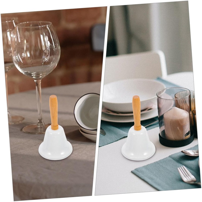 WOONEKY 2pcs Rustic Iron Ring Bell Handbell Jingle Bells for