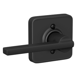 Schlage F170 LAT 622 LFL Latitude Door Lever with Laflin Trim, One-Sided Non-Turning Dummy Handle, Matte Black