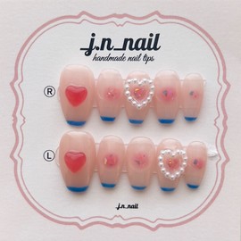 Cheek Cheek Homemade Nail Tips - Almond Egg / 치크치크 수제네일팁 - 아몬드에그