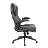 Boss Office Products Executive High Back CaressoftPlus Flip Arm Chair,
