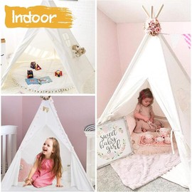 Kids Teepee Play Tent with Carry Case - Foldable Indoor & Outdoor Playhouse for Toddlers Perfect Gift for Girls & Boys toddler baby