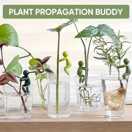 6PCS Aquatic Plant Villain Plant Supports, Plant Propagation Partner Creative Plant Propagation Station Bud Stem Fixed Bud Cutting, Plastic Decorative Cultivation Fixed Frame