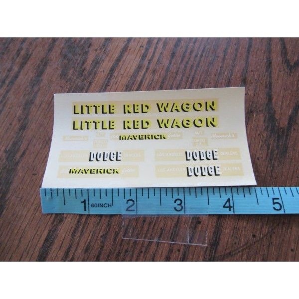BALDWIN VINTAGE NEW OLD STOCK LITTLE RED WAGON STICKERS