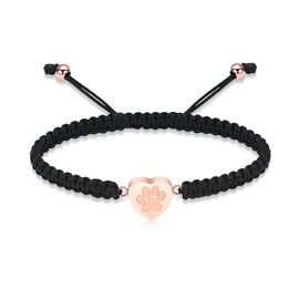 VCCWYQK Paw Print Heart Urn Bracelet for Ashes for Dog Cat Bangle Stainless Steel Memorial Keepsake Urn Jewelry for Pet Ashes