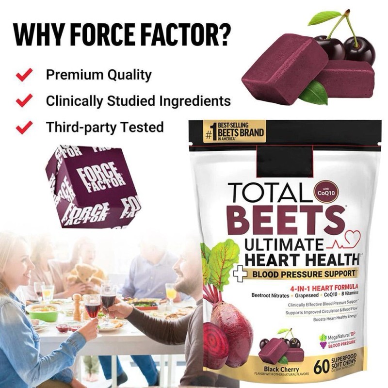 Total Beets Healthy Energy Support,Beet Root Supplement Soft Chew 60Pcsâ—†