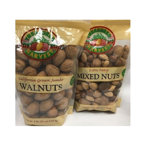 In Shell Mixed Nuts/In Shell Walnuts - TWIN PACK COMBO - 2/32oz.